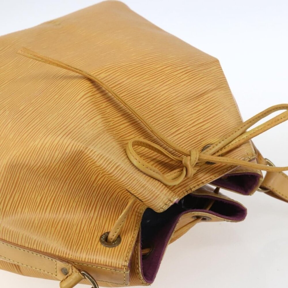 Authentic LOUIS VUITTON Epi Petit Noe Shoulder Bag Yellow M44109 LV - Picture 13 of 16